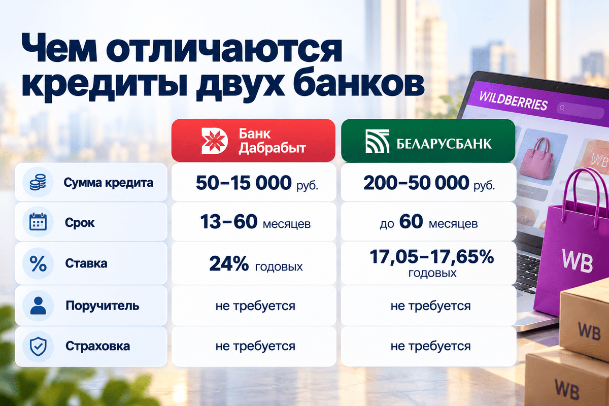 новый кредит от беларусбанка на вб