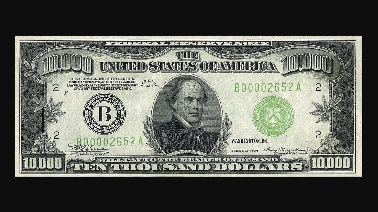 Купюра в $10 000: зачем США печатали такие доллары