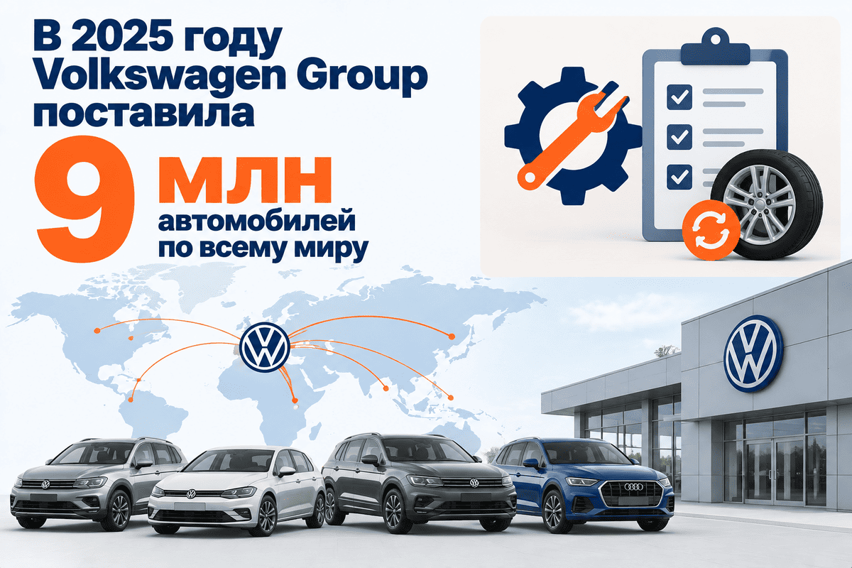 сколько машин выпусти Volkswagen Group в 2025 году