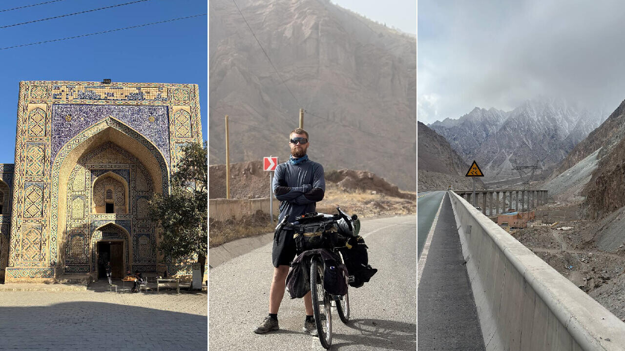 Талибы, землетрясение, военная база. Белорус проехал 6 000 километров на велосипеде
