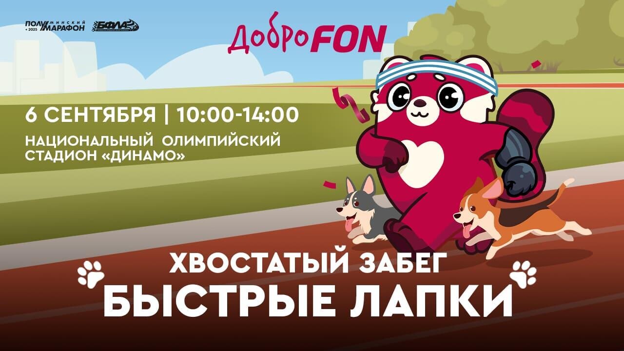 Минский полумарафон-2025: «ДоброFON» проведет праздник для любителей бега и их питомцев